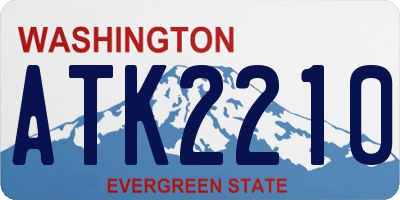WA license plate ATK2210