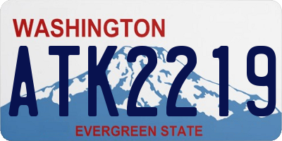 WA license plate ATK2219