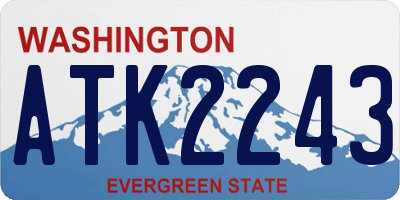 WA license plate ATK2243