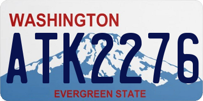 WA license plate ATK2276