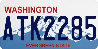 WA license plate ATK2285