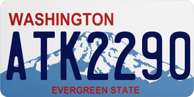 WA license plate ATK2290