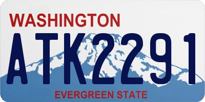 WA license plate ATK2291