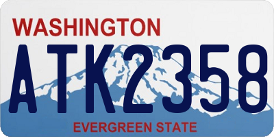 WA license plate ATK2358