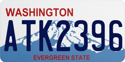 WA license plate ATK2396