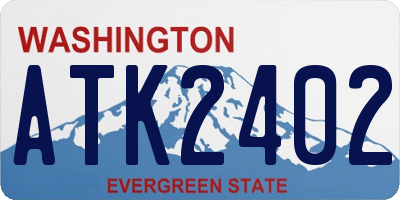 WA license plate ATK2402