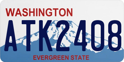 WA license plate ATK2408