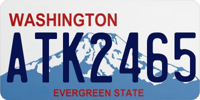 WA license plate ATK2465