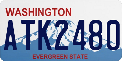 WA license plate ATK2480