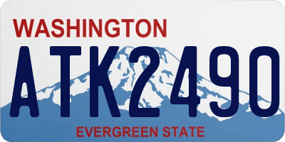 WA license plate ATK2490