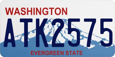 WA license plate ATK2575