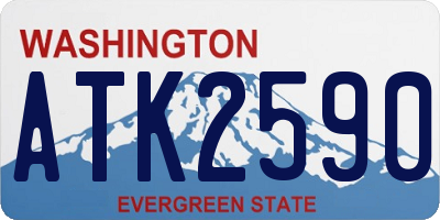 WA license plate ATK2590