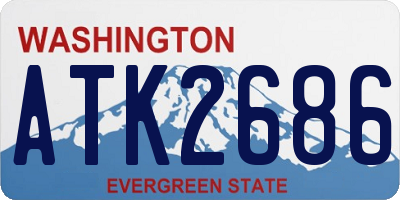 WA license plate ATK2686