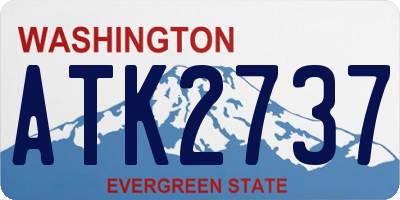 WA license plate ATK2737