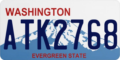 WA license plate ATK2768