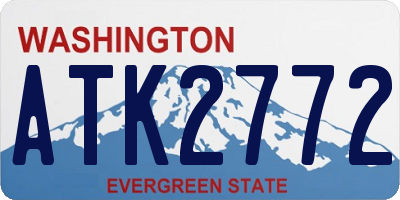 WA license plate ATK2772