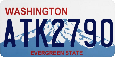 WA license plate ATK2790