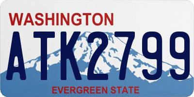 WA license plate ATK2799