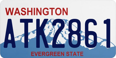 WA license plate ATK2861
