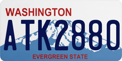 WA license plate ATK2880