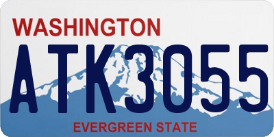 WA license plate ATK3055
