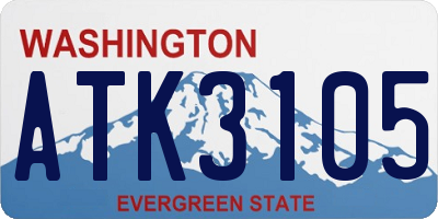 WA license plate ATK3105