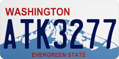 WA license plate ATK3277