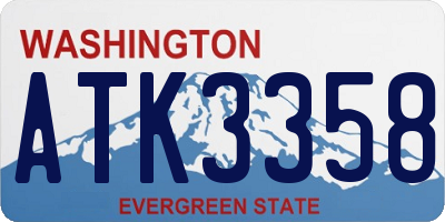 WA license plate ATK3358