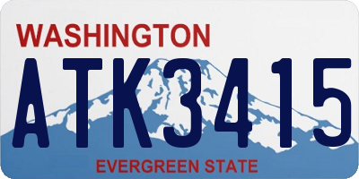 WA license plate ATK3415
