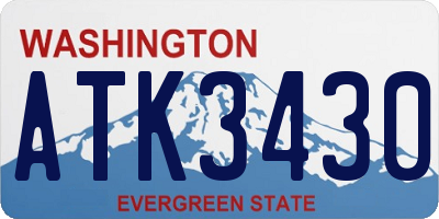 WA license plate ATK3430
