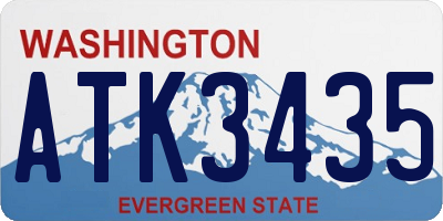 WA license plate ATK3435