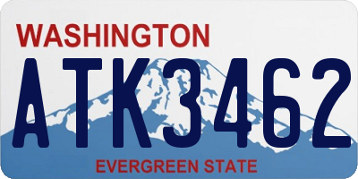 WA license plate ATK3462