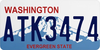 WA license plate ATK3474