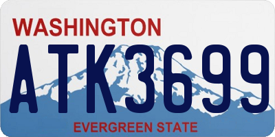 WA license plate ATK3699