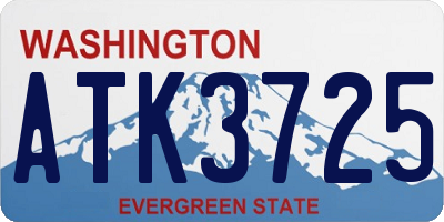 WA license plate ATK3725