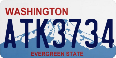 WA license plate ATK3734