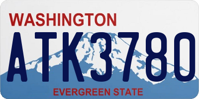 WA license plate ATK3780