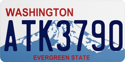 WA license plate ATK3790