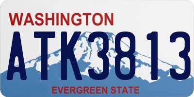 WA license plate ATK3813