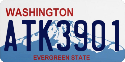 WA license plate ATK3901