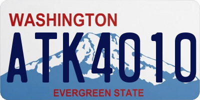 WA license plate ATK4010