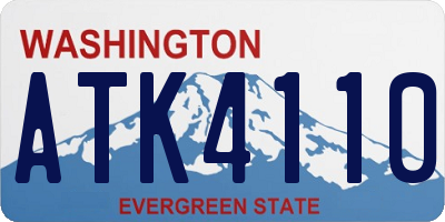 WA license plate ATK4110