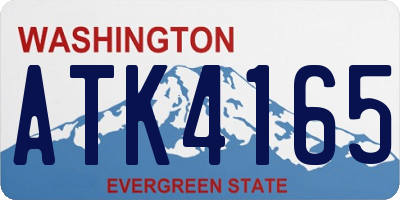 WA license plate ATK4165