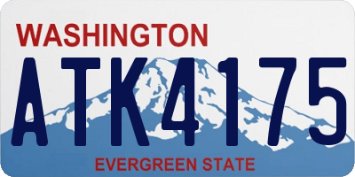 WA license plate ATK4175