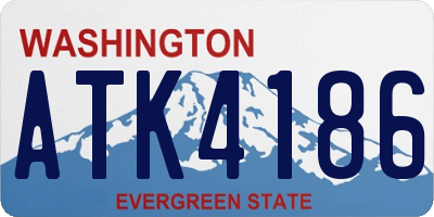 WA license plate ATK4186