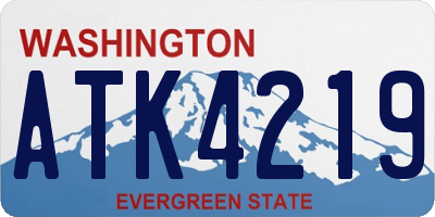 WA license plate ATK4219