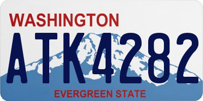 WA license plate ATK4282