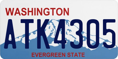 WA license plate ATK4305