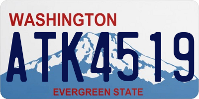 WA license plate ATK4519