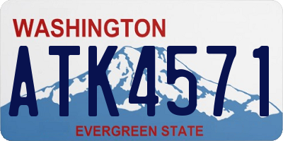 WA license plate ATK4571